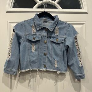 Distressed Light Blue Denim Jacket